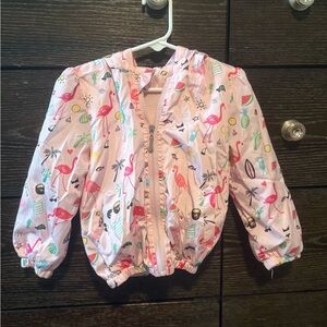 Pink Flamingo Print Jacket